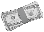 A stack of cash bills.